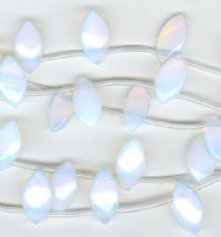 16 inch strand of Synthetic Fire Opal Oval Drops